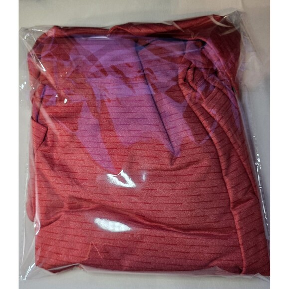 NIKE GOLF Polo Mens XXL Orange Striped Dri-Fit UV Short Sleeve Activewear - Picture 6 of 6